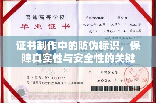 大理证书制作中的防伪标识，保障真实性与安全性的关键